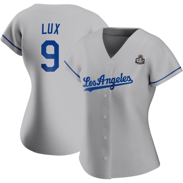 Gavin Lux Women's Authentic Los Angeles Dodgers Gray Road 2024 World Series Jersey