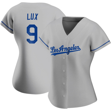 Gavin Lux Women's Authentic Los Angeles Dodgers Gray Road Jersey