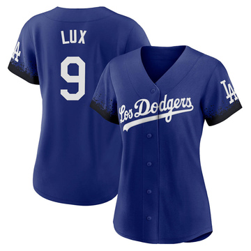 Gavin Lux Women's Authentic Los Angeles Dodgers Royal 2021 City Connect Jersey