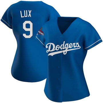 Gavin Lux Women's Authentic Los Angeles Dodgers Royal Alternate 2024 World Series Champions Jersey