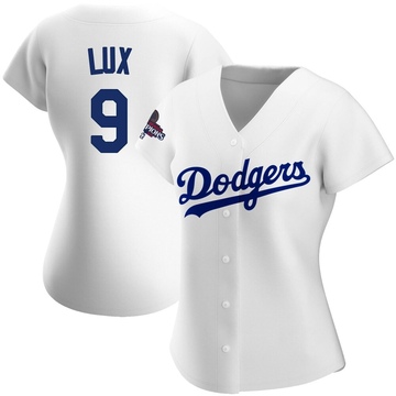 Gavin Lux Women's Authentic Los Angeles Dodgers White Home 2024 World Series Champions Jersey