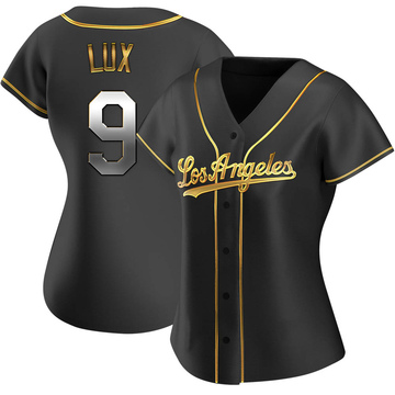 Gavin Lux Women's Replica Los Angeles Dodgers Black Golden Alternate Jersey